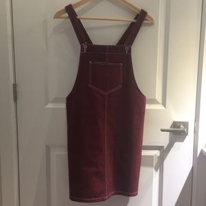 Robe salopette bourgogne / Burgundy overalls dress